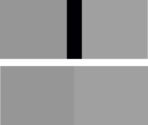 Des rectangles
gris d'une couleur presque identique