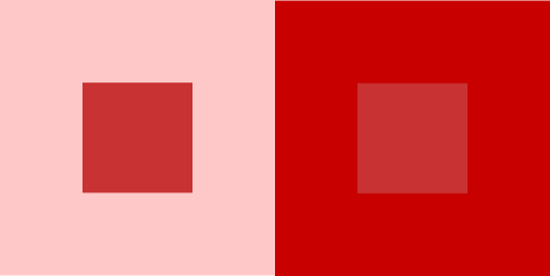 Des carrés rouges